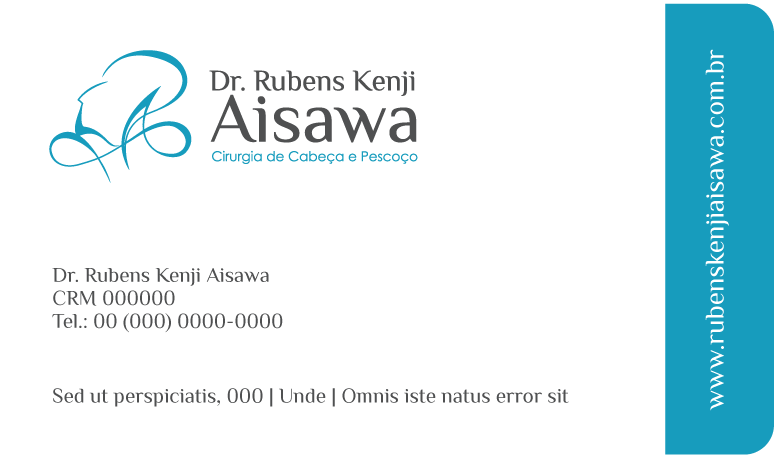 Cartão de Visita - Rubens Kenji Aisawa - Cirurgia de Cabeça e Pescoço | 90x50mm | Frente